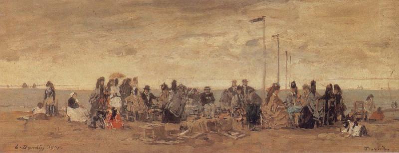 Eugene Boudin The Beach at Trouville china oil painting image